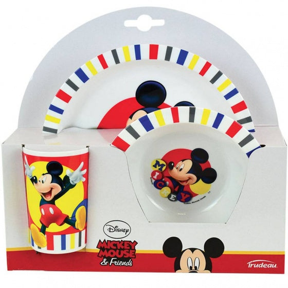 eetsetje Mickey Mouse 3-delig wit