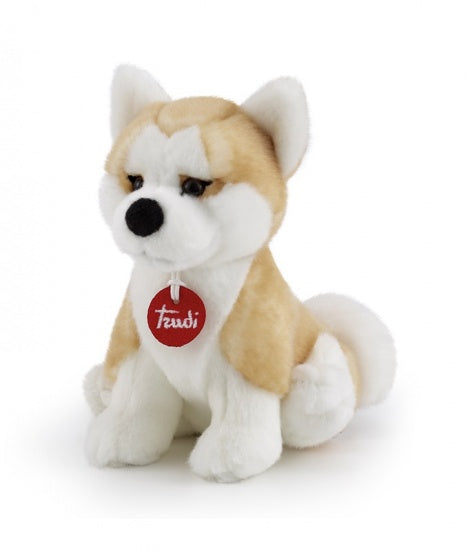 knuffel Akita Ascanio 19 cm lichtbruin/wit