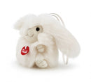 knuffel Charm konijn 10 cm wit maat XXS