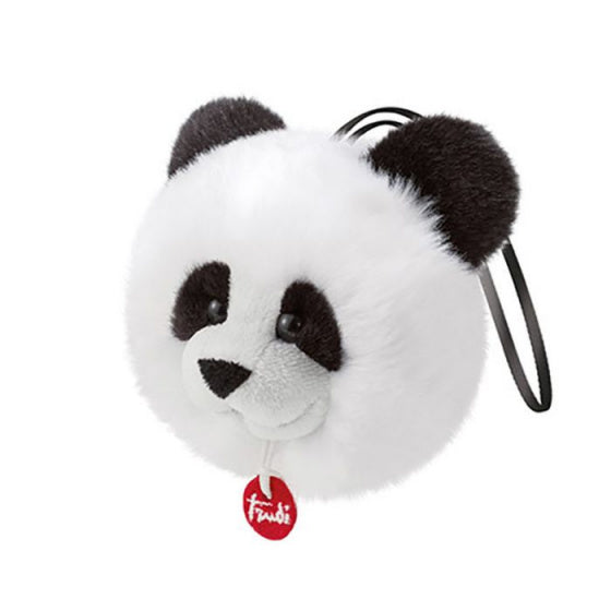 knuffel Charm panda 10 cm zwart/wit