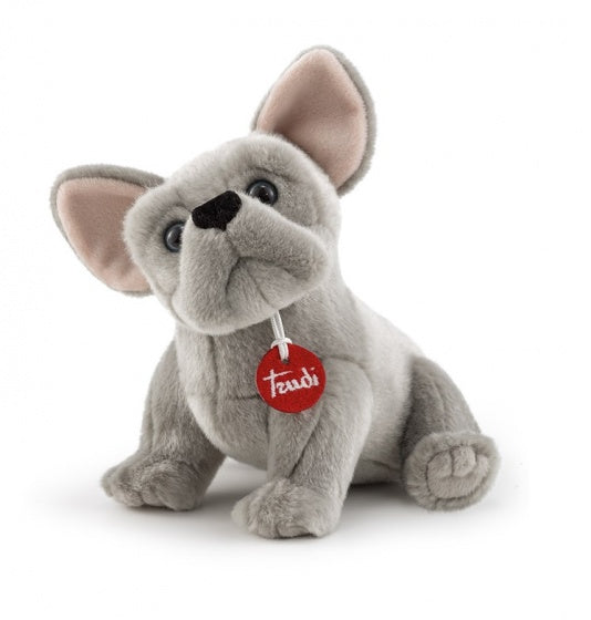 knuffel Franse Bulldog Bernard 30 cm grijs