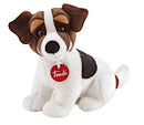 knuffelhond Jack Russel liggend 24 cm pluche bruin/wit