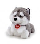 pluchen knuffelhusky 18 cm grijs