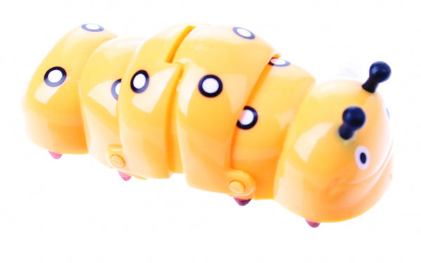 Opwindfiguur Rups: Geel 9 cm