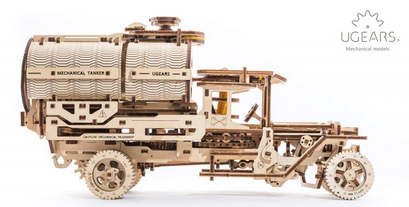 bouwpakket tankwagen 33 cm hout bruin 594-delig