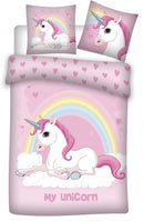 dekbedovertrek junior 140 x 200 cm katoen roze