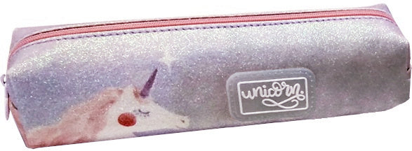 etui Eenhoorn 20 x 4,5 cm polyester/synthetisch paars
