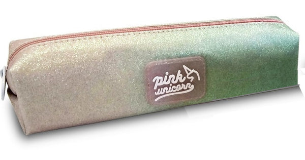 etui eenhoorn junior 20 cm polyester glitter groen