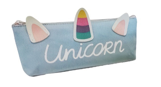 etui unicorn junior 23 cm polyester blauw