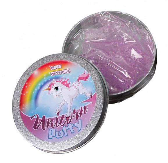 kneeddeeg Unicorn Glitter junior 8,5 cm aluminium paars
