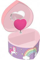 muziekdoos hart eenhoorn meisjes 12 cm