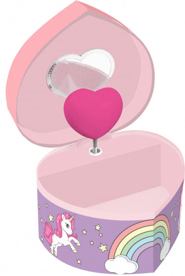 muziekdoos hart eenhoorn meisjes 12 cm