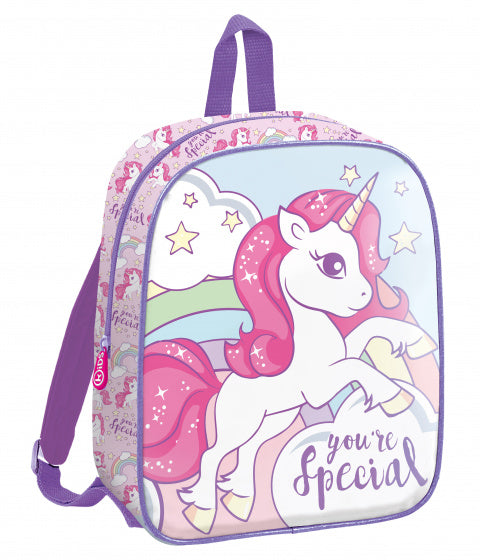 schooltas eenhoorn 29 cm polyester roze/paars