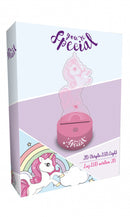 tafellamp eenhoorn meisjes 23,5 cm roze/transparant