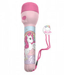 zaklamp led eenhoorn aluminium 21 cm roze