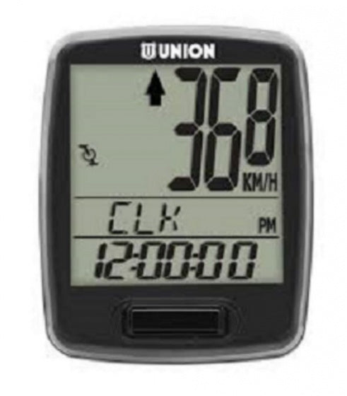 Fietscomputer Union Draadloos 7TW 7-Functies - zwart