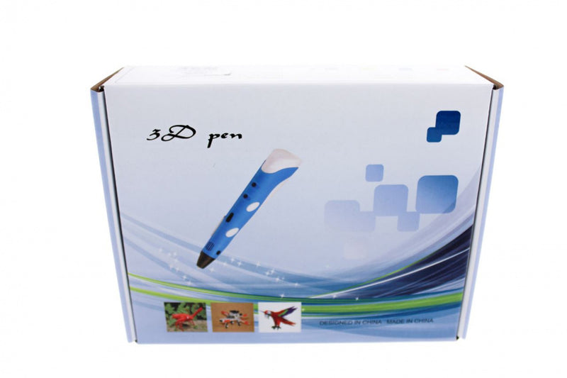 3D printer pen 18,5 cm grijs/wit 5-delig