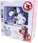 spaarpot voerbak hond bruin/zwart/wit