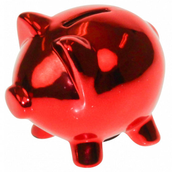spaarvarken 11 x 8,5 cm keramiek rood