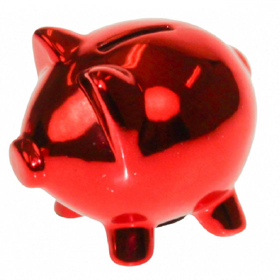 spaarvarken 11 x 8,5 cm keramiek rood