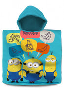 badponcho Minions junior 60 x 120 cm katoen blauw