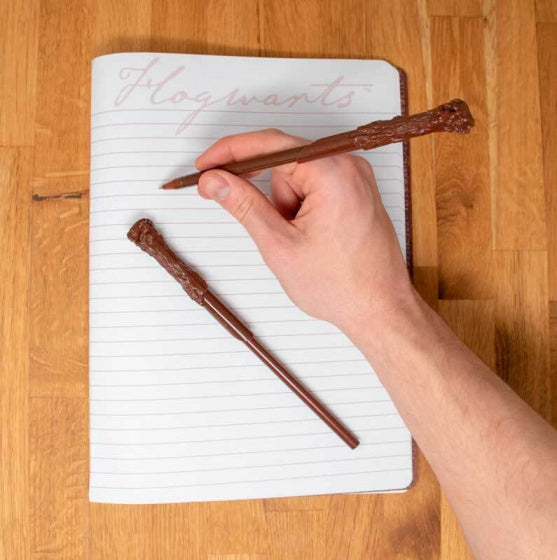 schrijfset junior hout bruin 2-delig