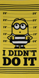 strandlaken Minion 70 x 140 cm katoen geel/zwart