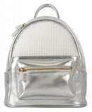 kinderrugzak Face Off polyester/siliconen zilver 2-delig