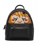 kinderrugzak Face Off polyester/siliconen zwart 2-delig