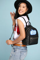 kinderrugzak Face Off polyester/siliconen zwart 2-delig