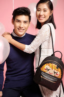 kinderrugzak Face Off polyester/siliconen zwart 2-delig