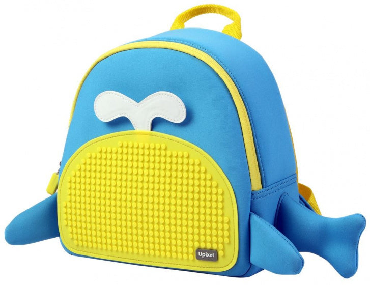 kinderrugzak Little Blue Whale jongens 38 cm blauw/geel