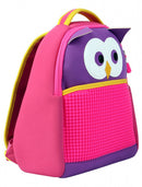 kinderrugzak The Owl meisjes 38 cm paars/fuchsia 2-delig
