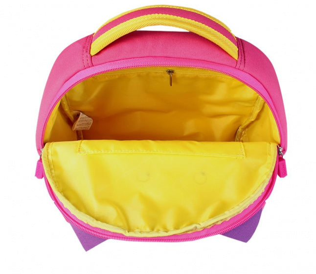 kinderrugzak The Owl meisjes 38 cm paars/fuchsia 2-delig