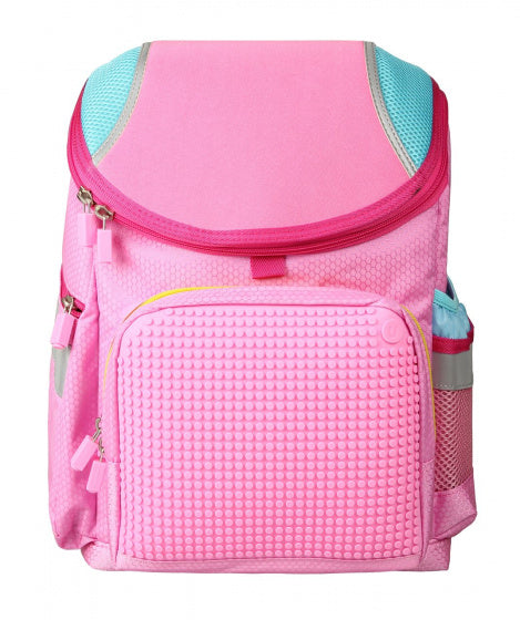 rugzak Super Class junior 38 cm kauwgomroze 2-delig