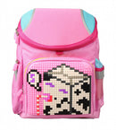 rugzak Super Class junior 38 cm kauwgomroze 2-delig