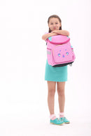 rugzak Super Class junior 38 cm kauwgomroze 2-delig