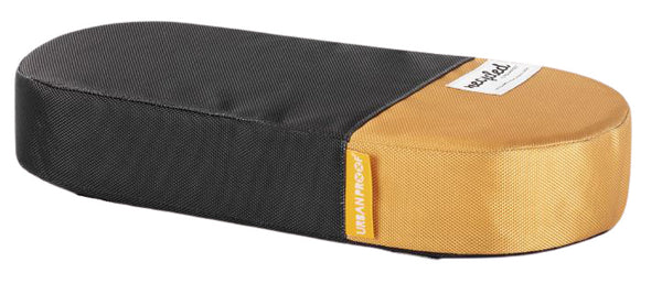 Gerecylede bagagedragerkussen Urban Proof 37,5 x 17 x 7 cm  - grijs/geel