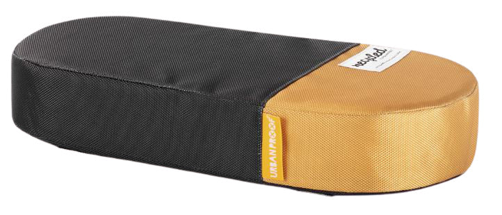 Gerecylede bagagedragerkussen Urban Proof 37,5 x 17 x 7 cm  - grijs/geel