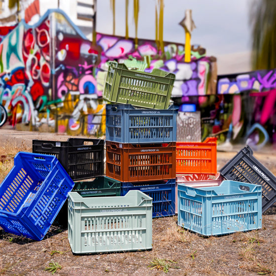 Gerecyclede fietskrat Urban Proof 30 liter - toffee bruin