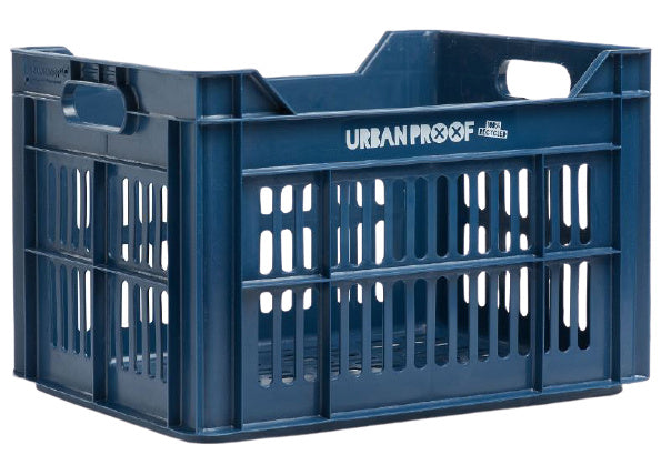 Gerecyclede fietskrat Urban Proof 30 liter - donkerblauw
