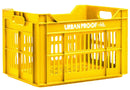 Gerecyclede fietskrat Urban Proof 30 liter - oker geel