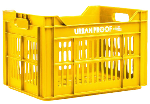 Gerecyclede fietskrat Urban Proof 30 liter - oker geel