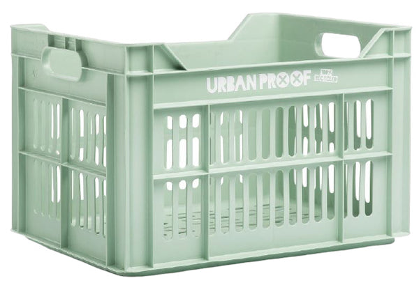 Gerecyclede fietskrat Urban Proof 30 liter - zacht groen