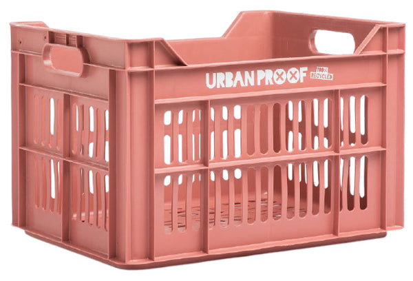 Gerecyclede fietskrat Urban Proof 30 liter - warm roze