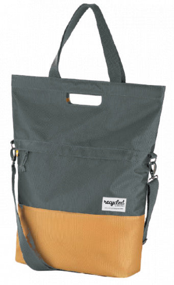 Gerecyclede shopper fietstas Urban Proof 20 liter - grijs/geel
