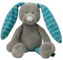 knuffel Konijn muzikaal 24 cm polyester blauw