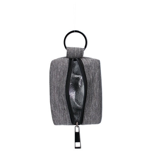medicijnsleutelhanger 11 x 7 cm polyester grijs