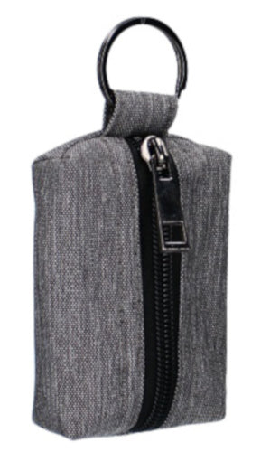 medicijnsleutelhanger 11 x 7 cm polyester grijs