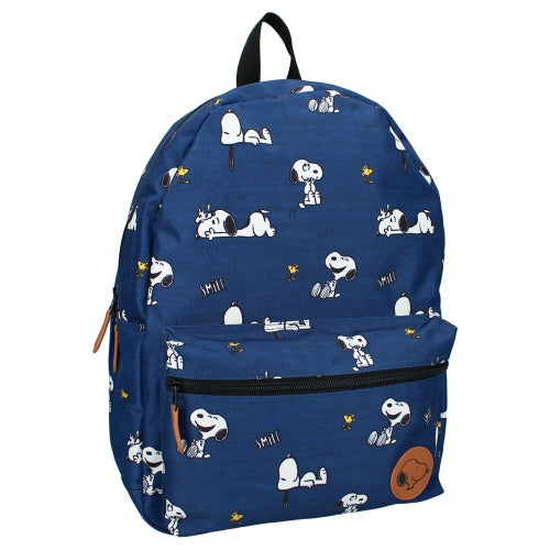 rugzak Snoopy junior 39 x 29 x 12 cm polyester blauw